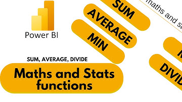 Master SUM, AVERAGE & DIVIDE Functions in Power BI: Math & Stats Made Easy (2024)
