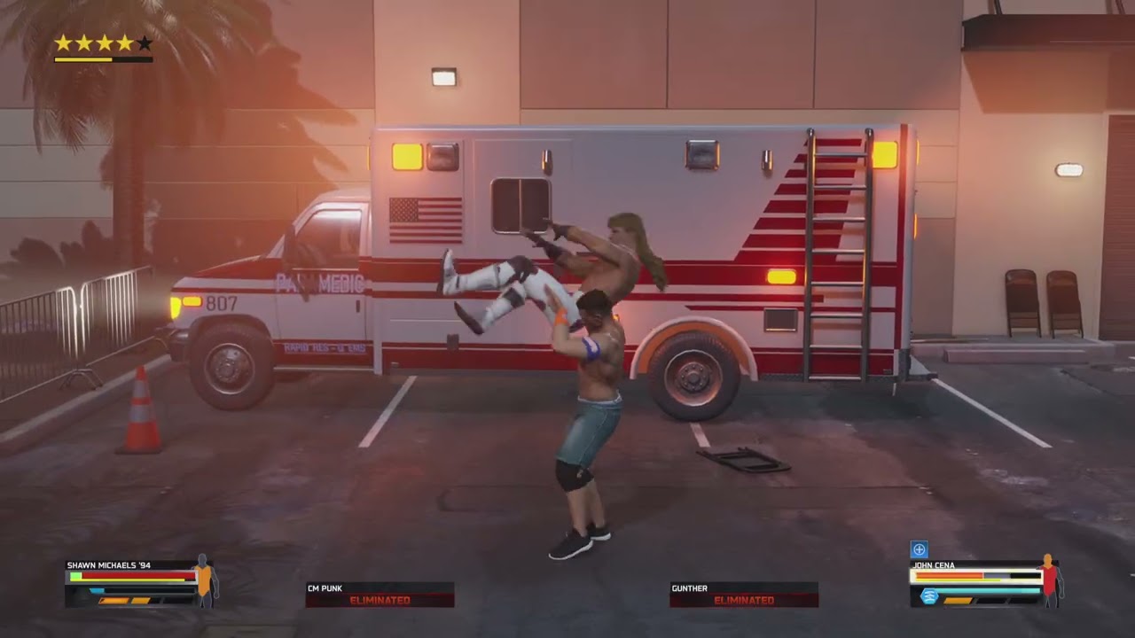 Shawn Michaels vs JHON cena VS Gunther VS CM Punk Backstage brawl