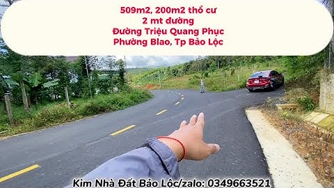 Nền biệt thự thổ cư, mặt tiền Triệu Quang Phục, Phường Blao, TP Bảo Lộc, Lâm Đồng#datbaoloc