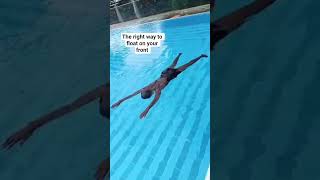 the right way to float on your front #swimming