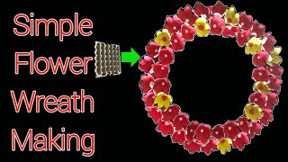 How to make Flower Wreath/Egg Carton flower wreath/Best out of waste/Wreath/Egg Carton Craft/DIY