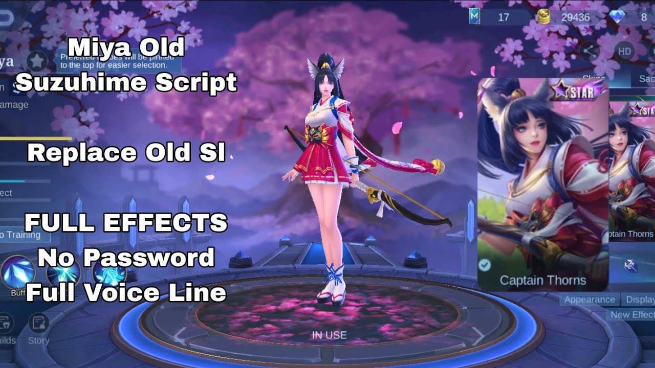 NEW!! Miya Old Suzuhime Skin Script | Mlbb | made by Shiryu.