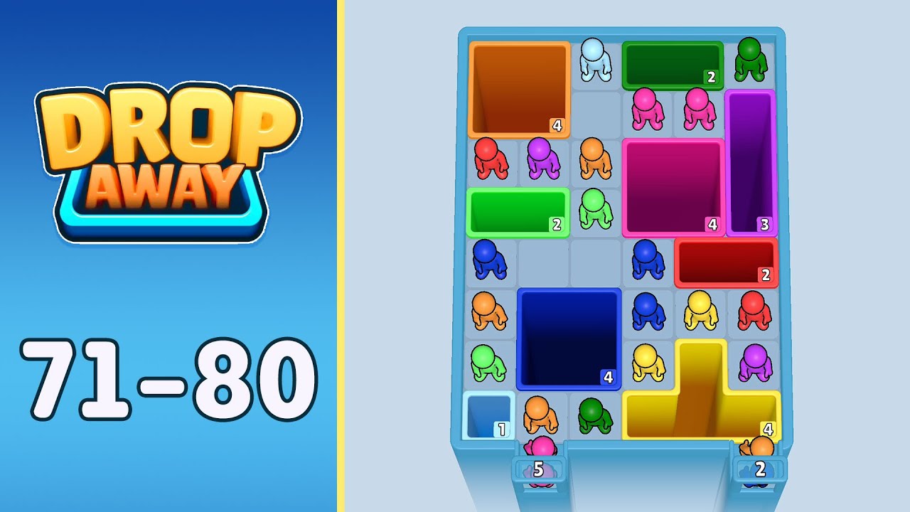 Drop Away: Color Puzzle Levels 71-80 | Every Puzzle Solved