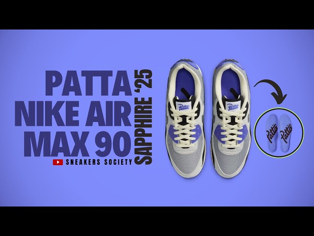 靴 2025ss Patta Nike Air Max 90 Sapphire Air Max 90 x Patta 'Sapphire and Particle Grey' (HF8814-002
