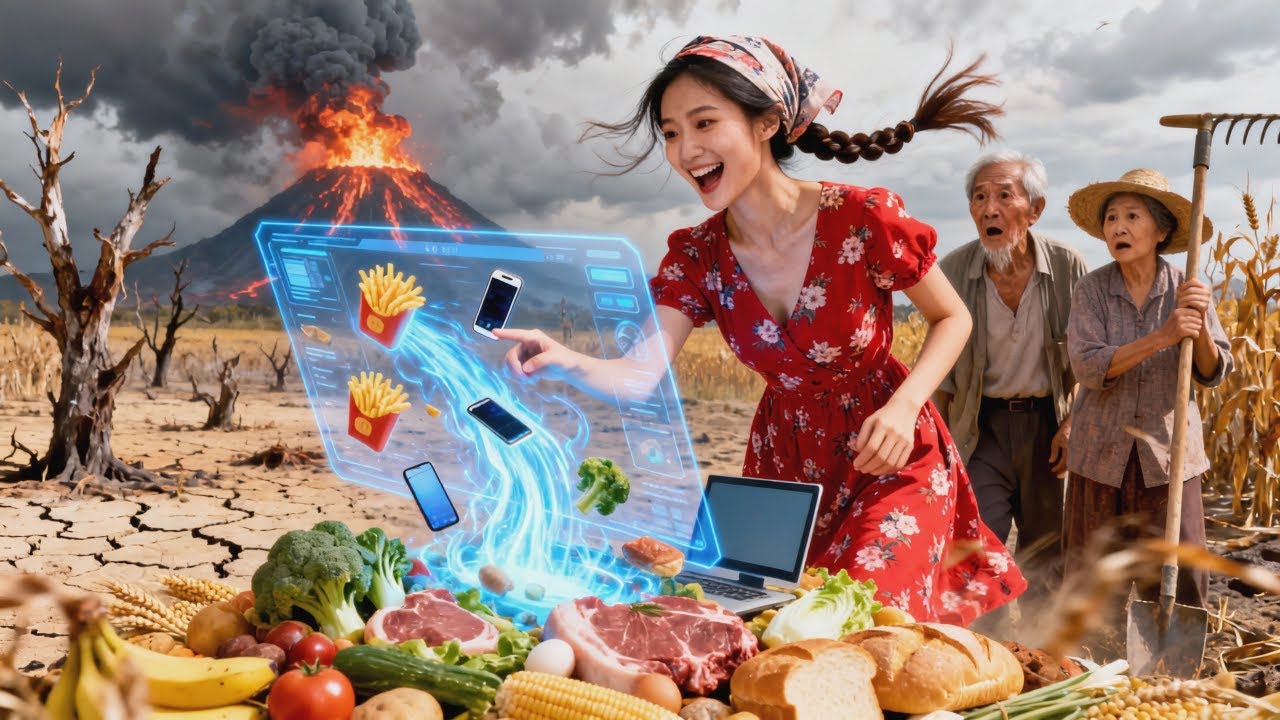 饑荒肆虐，现代女蘇晚穿成被毒打壓榨的懦弱村婦！系統開掛，破碗變神兵，反殺渣男奪回物資；帶領村民用現代智慧解饑荒，渣男身敗名裂跪地求饒，她卻逆天改命迎幸福人生！