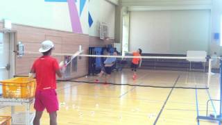 Badminton lesson 20150613(FRI) - smash 3