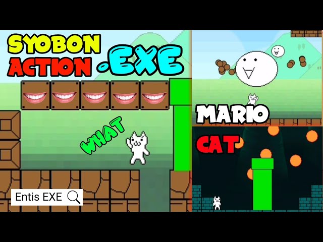 Syobon Action / Cat Mario (and nekoamon) - 3D model by .dee