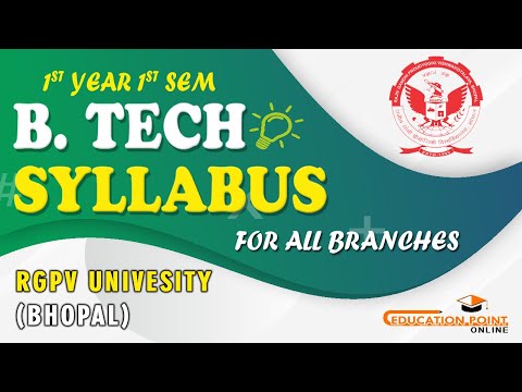RGPV B.Tech 1st Year 1 Semester Syllabus For All Branches