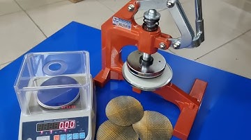 Máy cắt vải mẫu dạng tròn kèm cân định lượng mẫu vải | Cắt nhanh, chuyên nghiệp, chính xác 100%