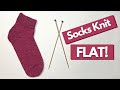 Socks Knit Flat | Step-By-Step Knitting Tutorial | Knitting House Square