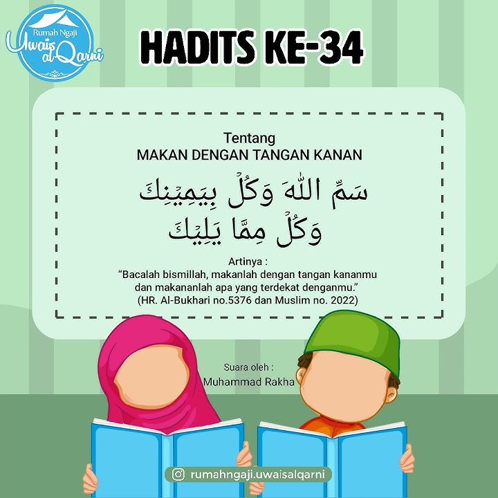 Hadits// makan dengan tangan kananmu