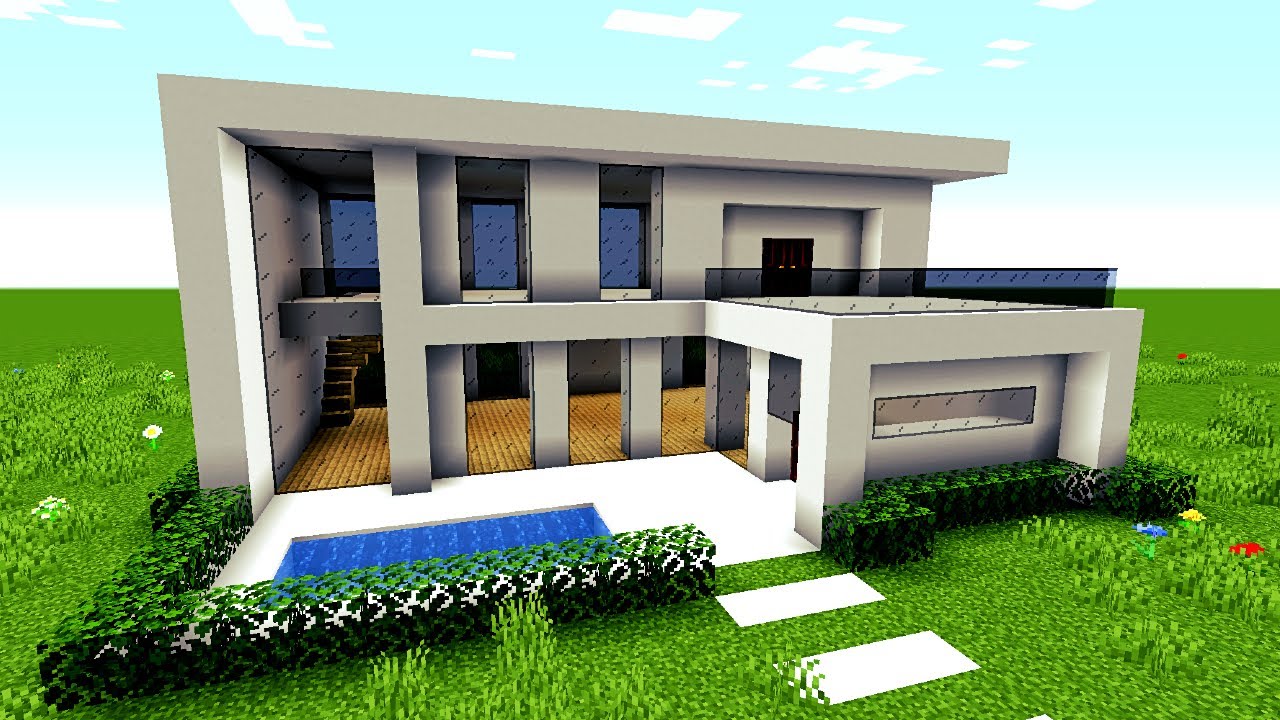 ✓ Como hacer una CASA MODERNA GRANDE en MINECRAFT para Survival 