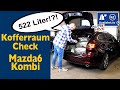 Kofferraum-Check: Mazda6 Kombi - was passt in den Kofferraum? Fahrrad? Leiter? Koffer? Taschen?