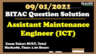 BITAC Question Solution | Assistant Maintenance Engineer (ICT) | Exam Taker: BUET Wealth