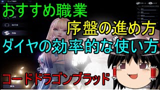 コードドラゴンブラッド おすすめ職業 序盤の進め方 ダイヤの効率的な使い方 ゆっくり