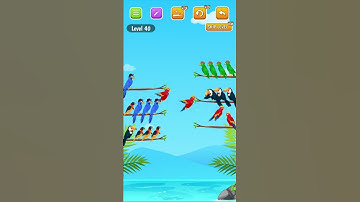 bird sort color puzzle game level 40 😂😂😂