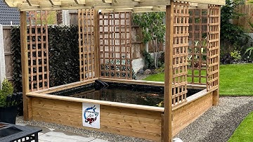 Changes to the pond #build #koi #holiday #garden #gardening #pergolas #muggulu
