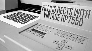 Filling Rects with the vintage HP7550 drawing robot - In Full Speed & ASMR