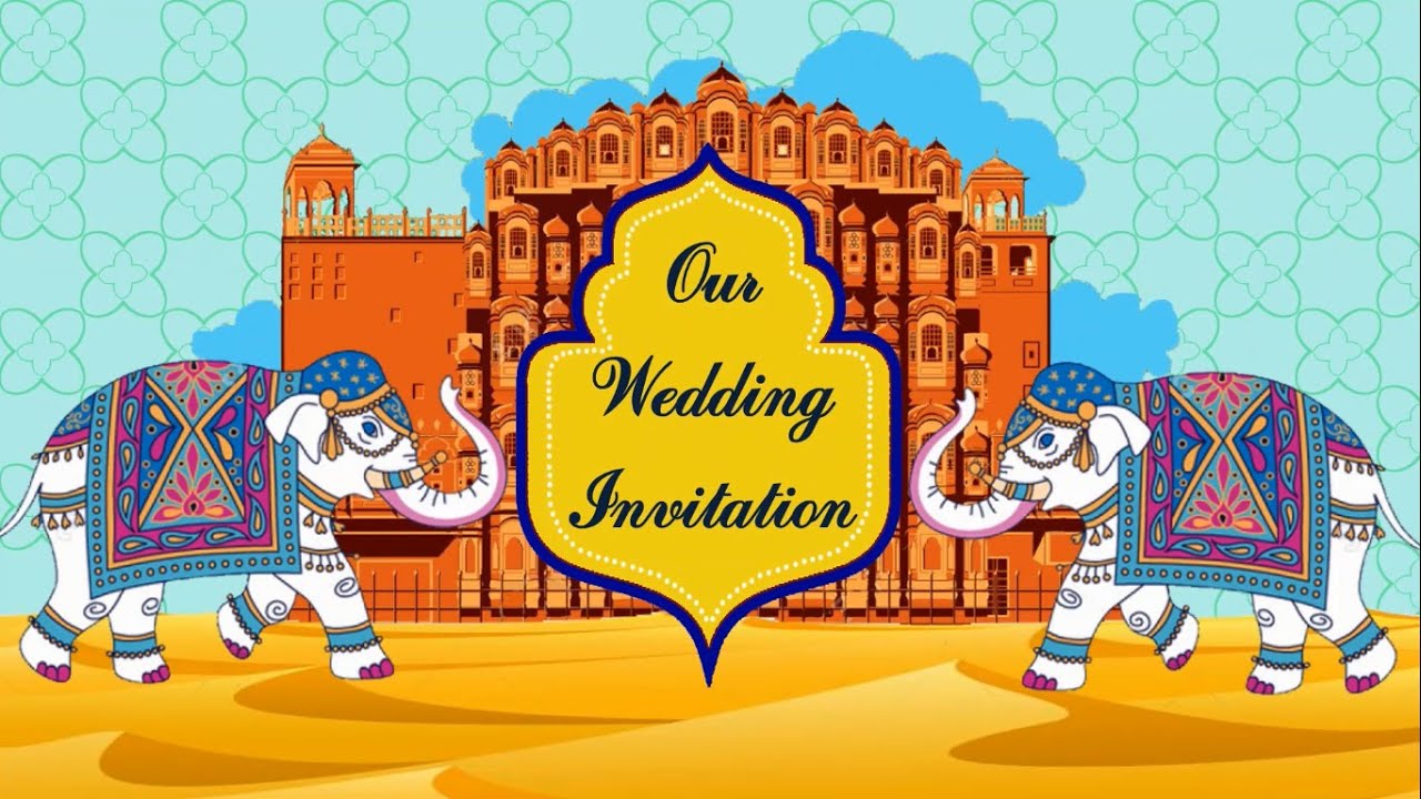 Blue Animated Theme Wedding Invitation Video - By Sonia Jain Creation