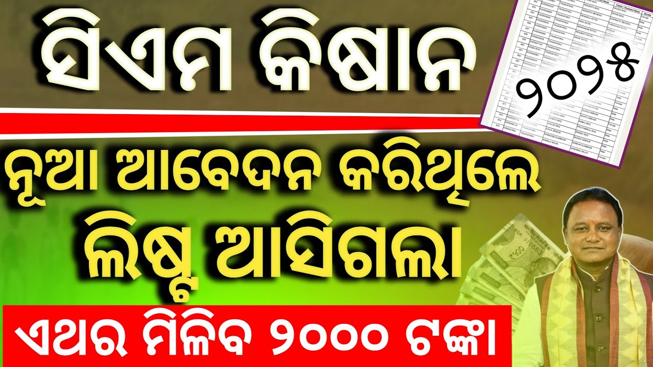 How to check cm kisan new list 2025 | cm kisan beneficiary new list odisha |kisan list check odisha