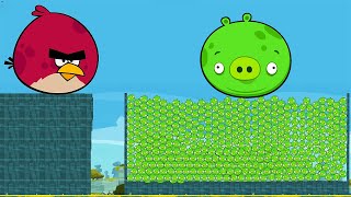 Angry Birds Maker - 1 Bird vs 1 Giant Pig and 9999 Pigs Random Challenge Level (Part 2)