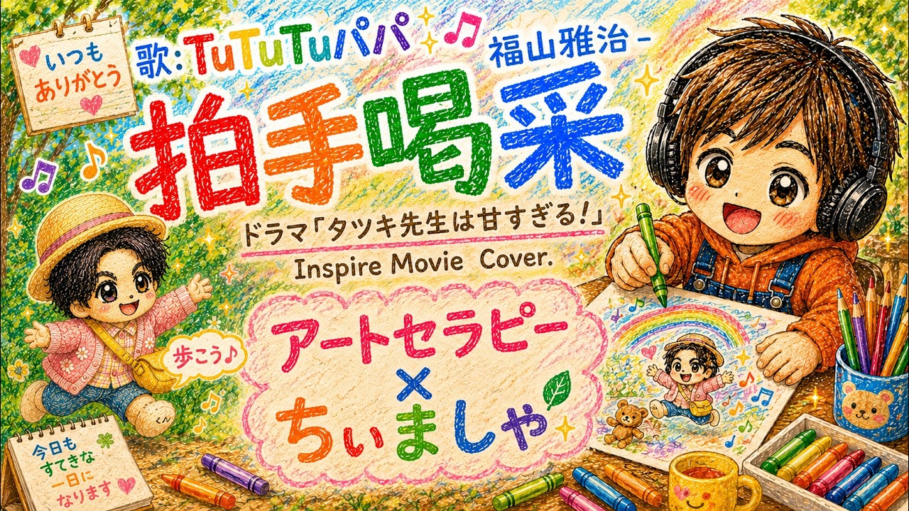 福山雅治 拍手喝采 Inspire Movie Cover. TuTuTuパパ アートセラピー