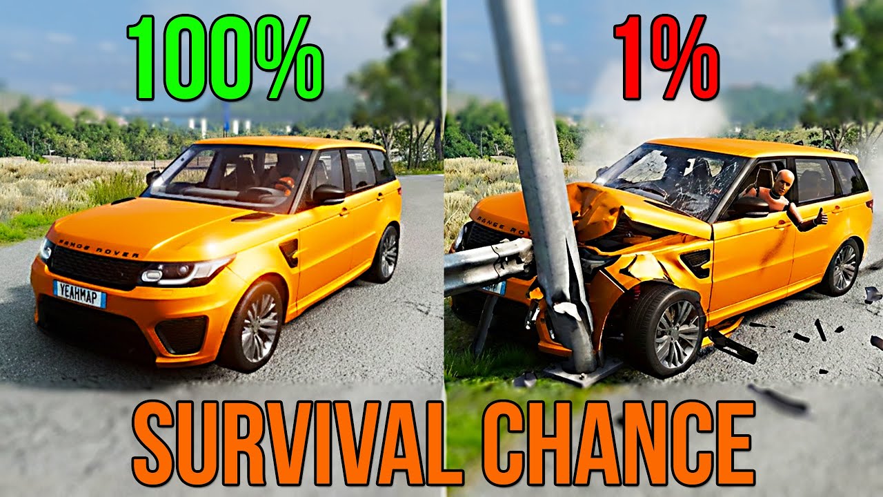 BeamNG.drive Survival Chance (With Dummies) | Realistic Car Crashes #5