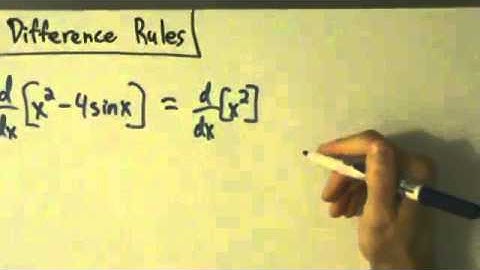 Calculus I - Derivatives - Sum and Difference Rules - Example 1