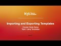 Importing and Exporting Templates