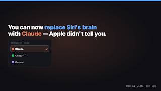 iOS 27 Lets You Replace Siri's Brain With Claude. Apple Buried It.