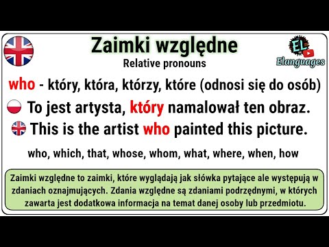 Zaimki względne angielski - Relative pronouns WHO WHICH THAT