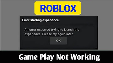 Roblox Error starting experience || An error occurred trying to launch the experience. Roblox Down