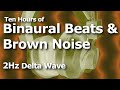 Binaural Beating and Brown Noise for Ten Hours -  2hz Delta Wave