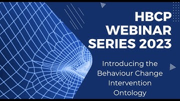 Introducing the Behaviour Change Intervention Ontology