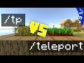 Quelle difference entre le tp et le teleport de minecraft  commandblock