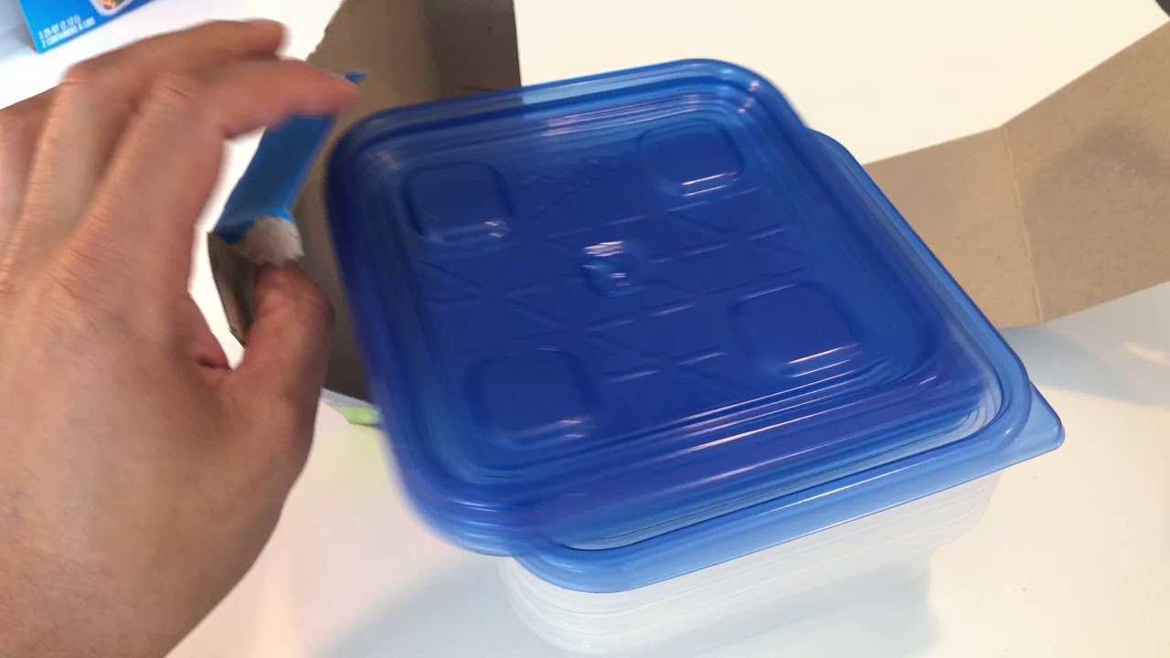 Unboxing Ziploc 4 Small Square Containers - YouTube