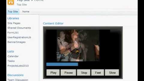 Run custom built HTML5 video player in SharePoint 2010