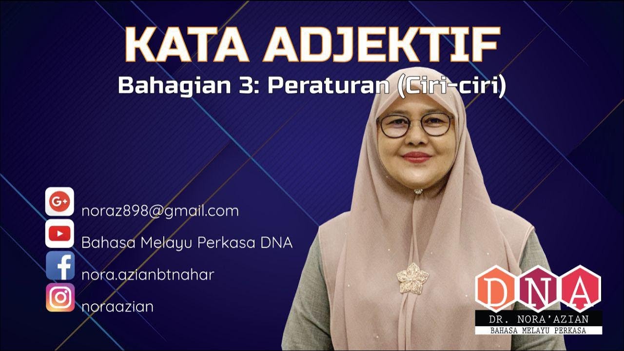 Kata Adjektif Maksud Jenis Dna Youtube