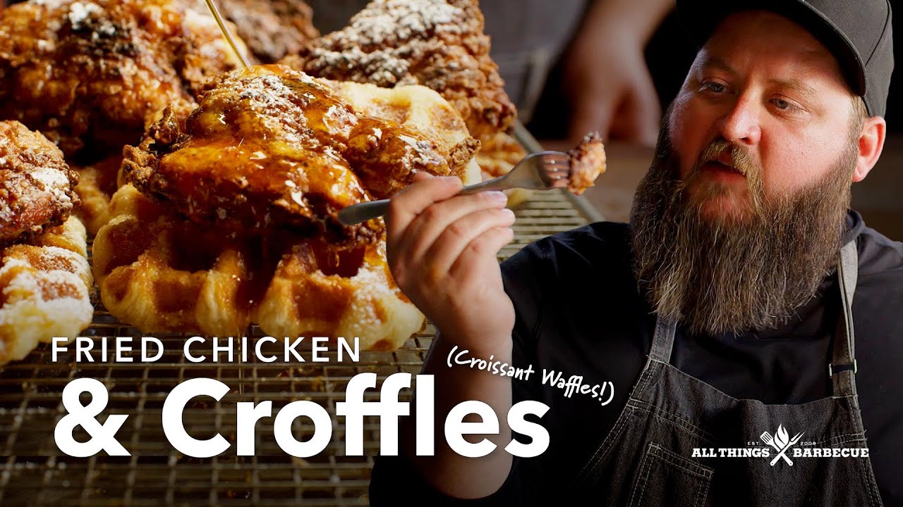 Fried Chicken and Croffles (Croissant Waffles!)