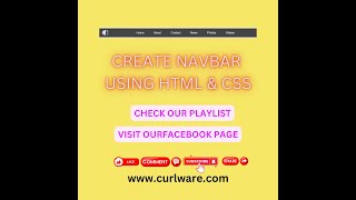 How to Create A Navigation Bar using HTML and CSS | Curl Ware | NAVBAR | Beginners