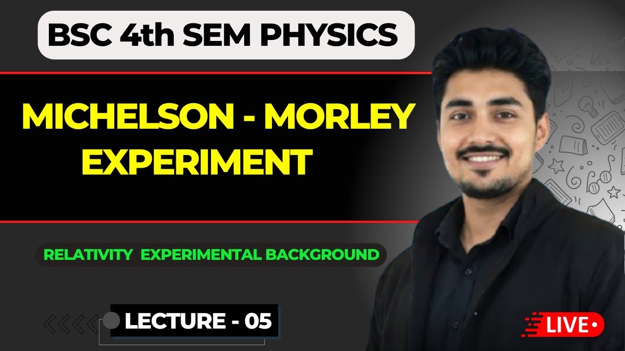 Michelson Morley Experiment With Complete Derivation | Bsc 4th semester physics | 