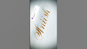 Copperplate calligraphy, tutorial: how I write your name #aniish
