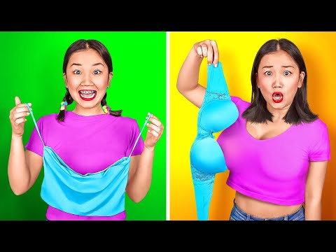 CHILD YOU VS HIGH SCHOOL YOU! How To Become Popular At School! Relatable Funny by 123GO! CHALLENGE