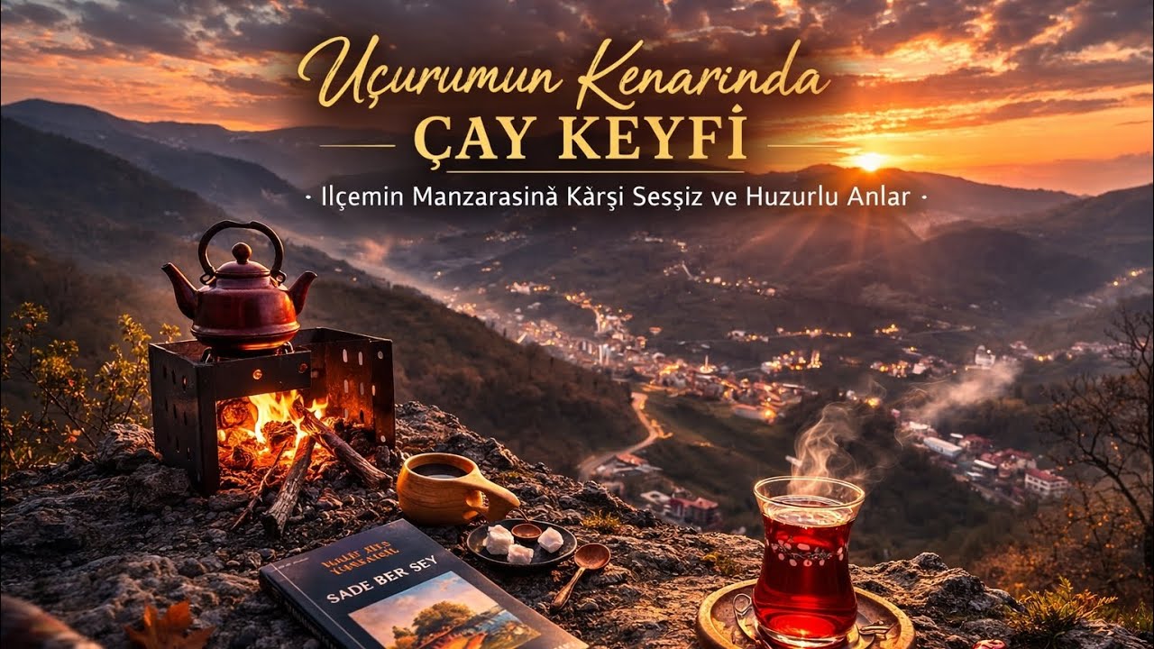 Uçurumun Kenarında Çay Keyfi | İlçemin Manzarasına Karşı Sessiz ve Huzurlu Anlar