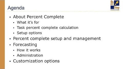 Managing Percent Complete in OpenAir
