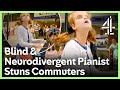 Incredible pianist lucy stuns leeds railway station  the piano  channel 4