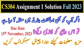 CS304 Assignment 1 Solution Fall 2023