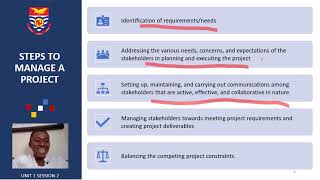 Project Management Unit 1 Session 2
