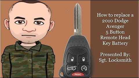 How to replace a 2010 Dodge Avenger 5 Button Remote Head Key Battery