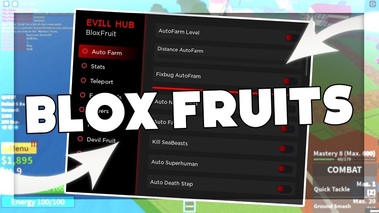 Blox fruit Latest script auto farm, Bring devil fruit and many more